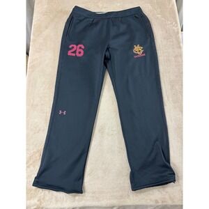 Under Armour Loose Fleece Lacrosse #26 Warm up Joggers Women L Black EUC